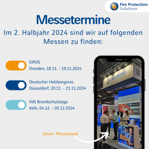 Messetermine 2. Halbjahr 2024 der Fire Protection Solutions Group